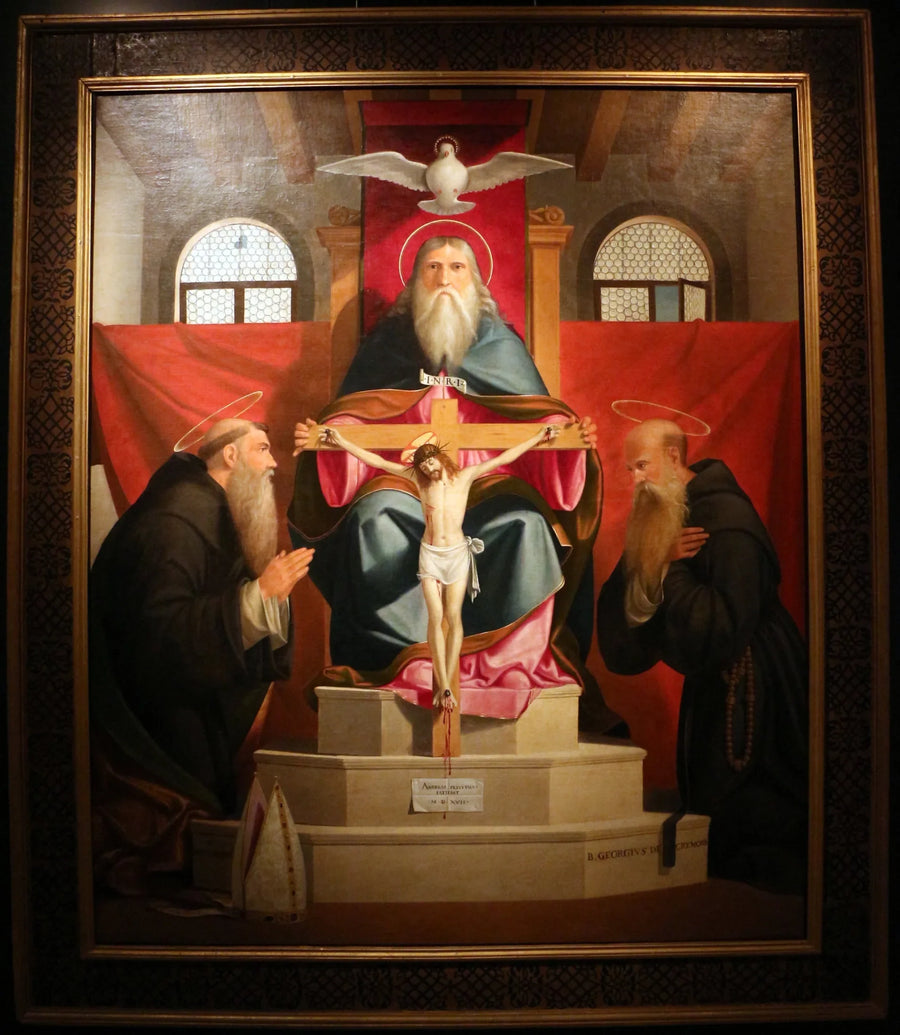 Trône de la Miséricorde avec Augustin et Giorgio da Cremona - Andrea Previtali