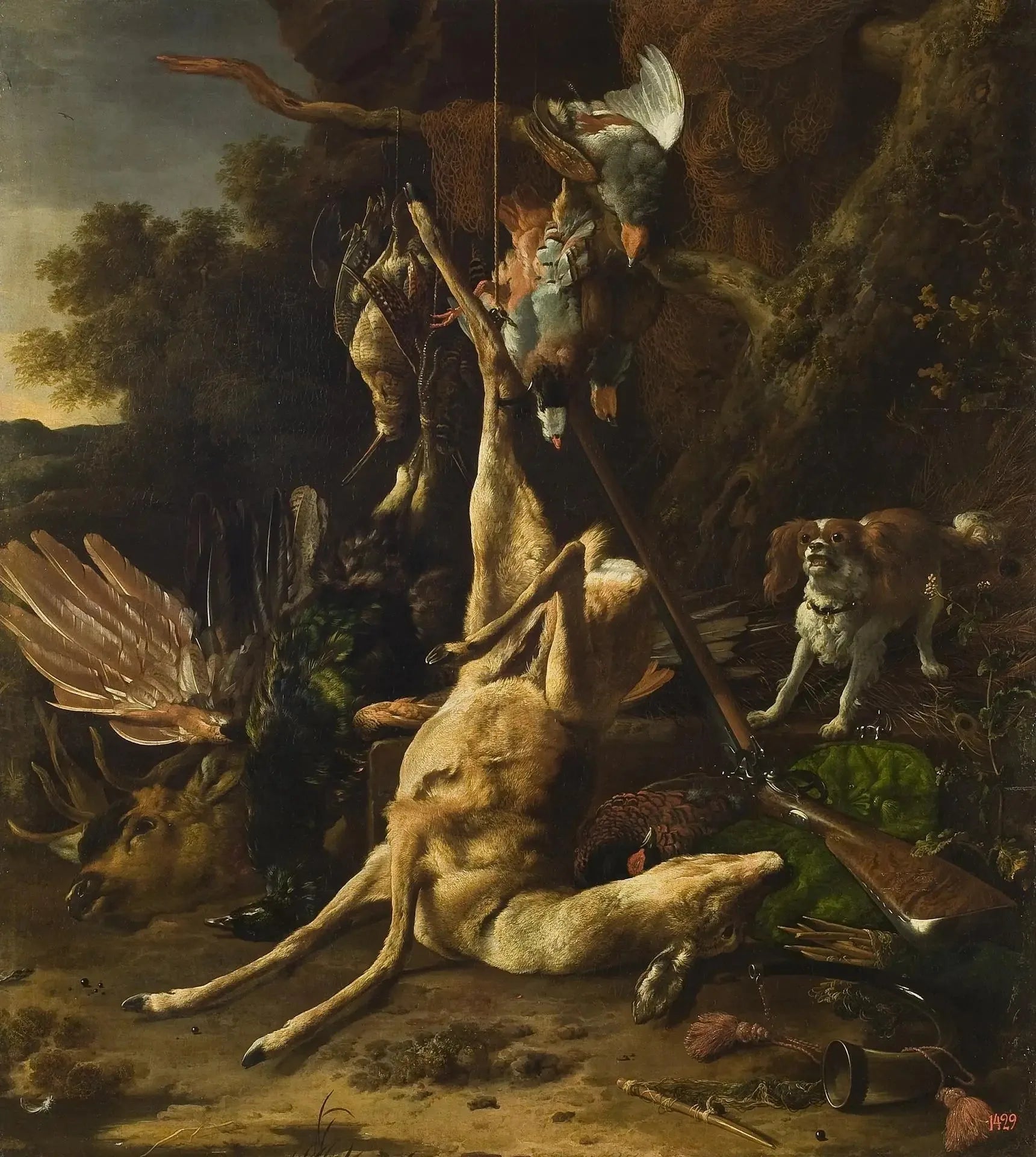 Trophées de chasse - Melchior de Hondecoeter image 1 tableau peint à l’huile sur toile