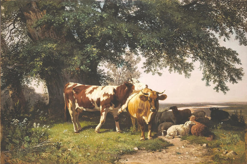 Troupeau sous les arbres - Ivan Chichkine