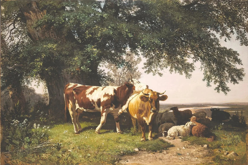 Troupeau sous les arbres - Ivan Chichkine