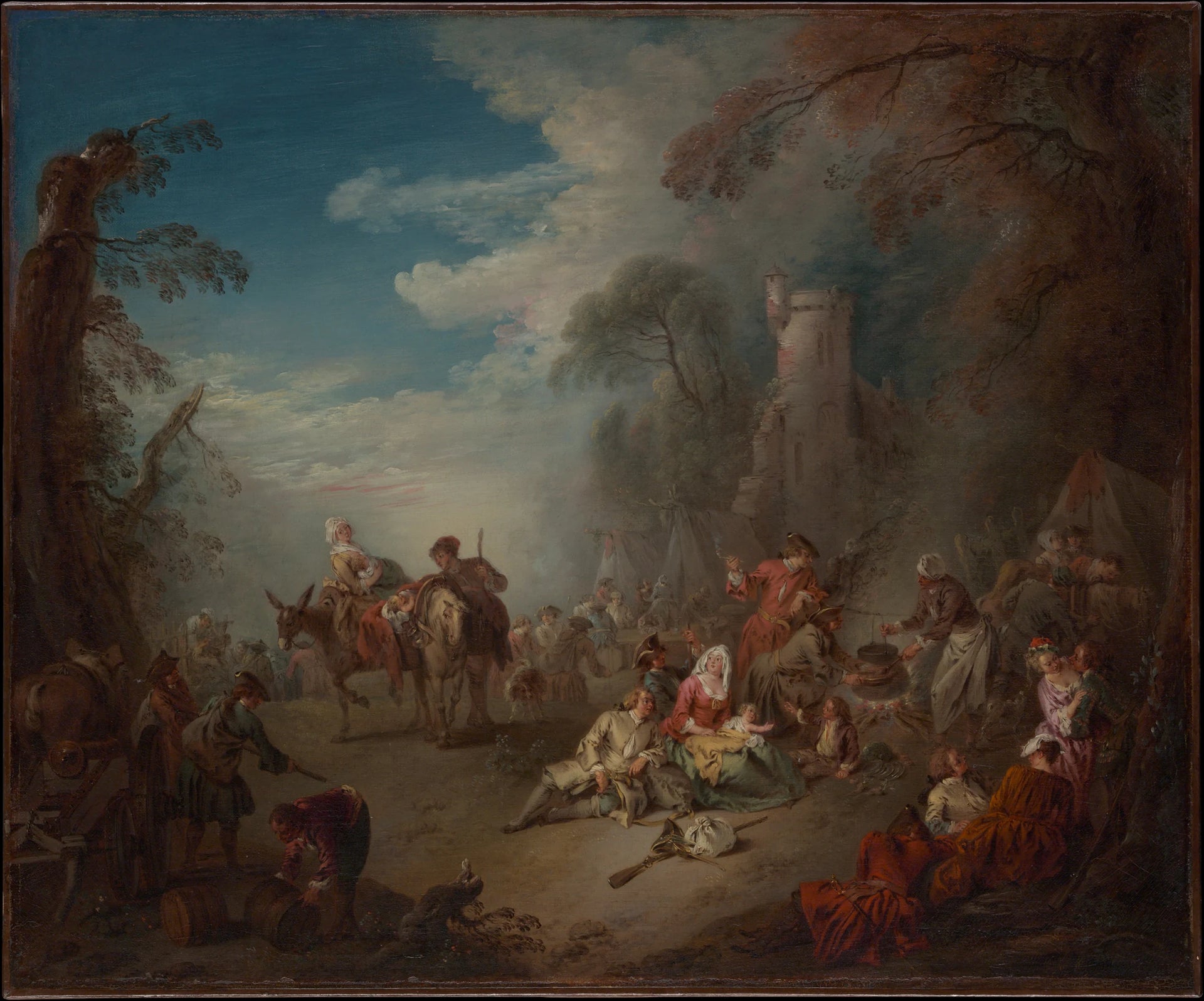 Troupes au repos - Jean-Baptiste Joseph Pater