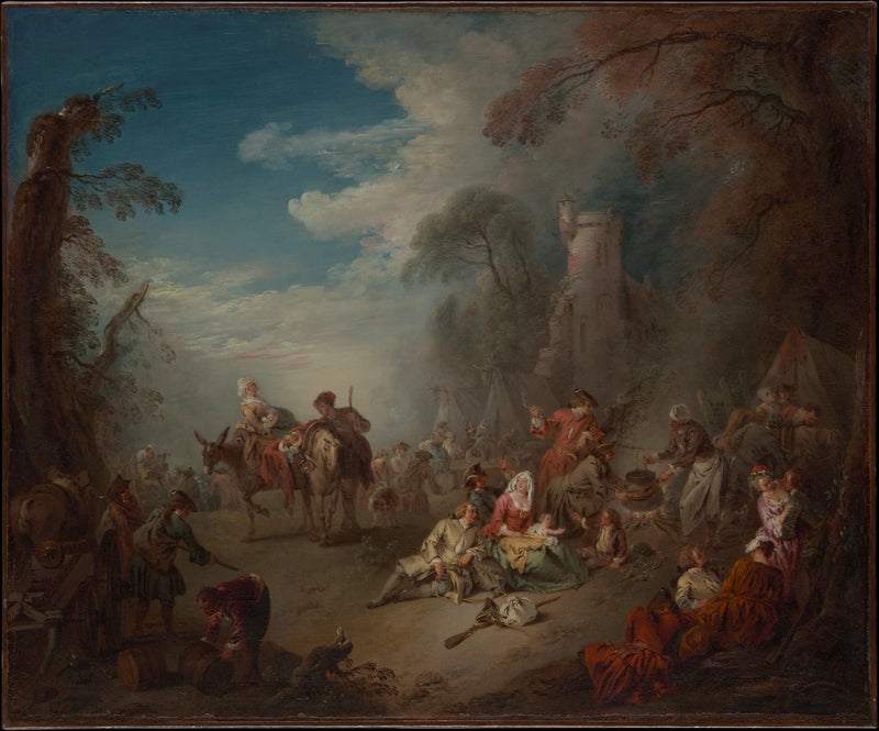 Troupes au repos - Jean-Baptiste Joseph Pater