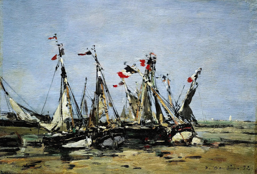 Trouville, en attendant la marée - Eugène Boudin