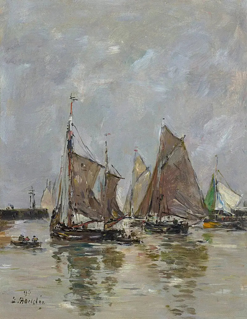 Trouville, l'appareillage des sardiniers - Eugène Boudin