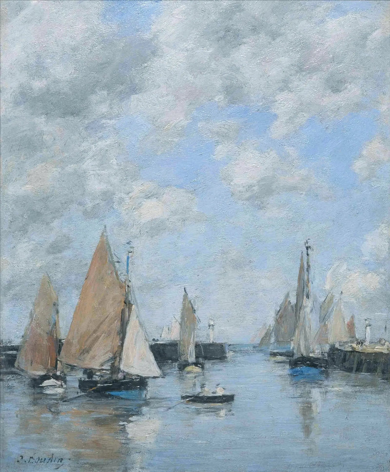 Trouville, la jetée à marée haute - Eugène Boudin