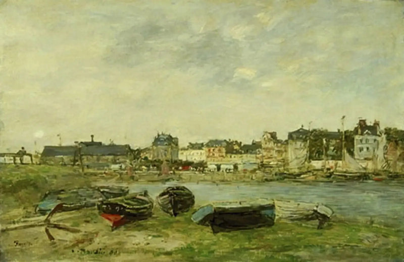 Trouville, le port à marée basse - Eugène Boudin