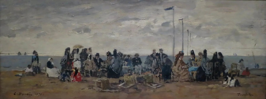 Trouville. Scène de plage - Eugène Boudin