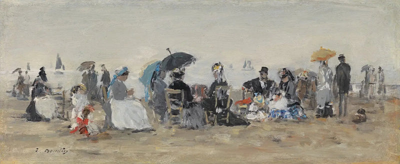 Trouville, scène de plage - Eugène Boudin