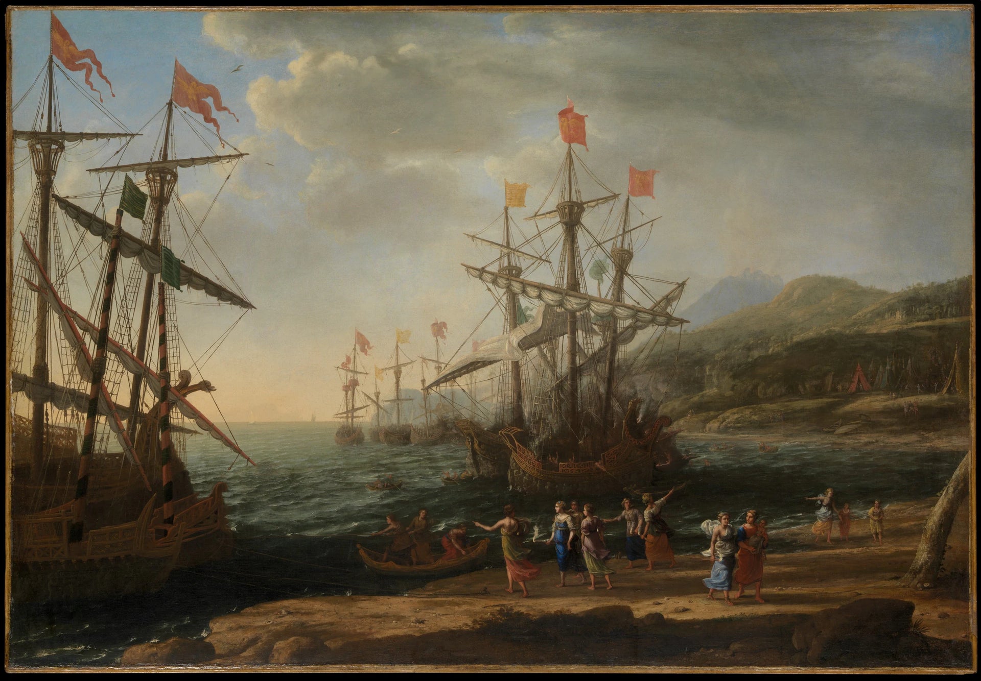 Les Troyennes mettant le feu à leur flotte - Claude Lorrain (Claude Gellée)