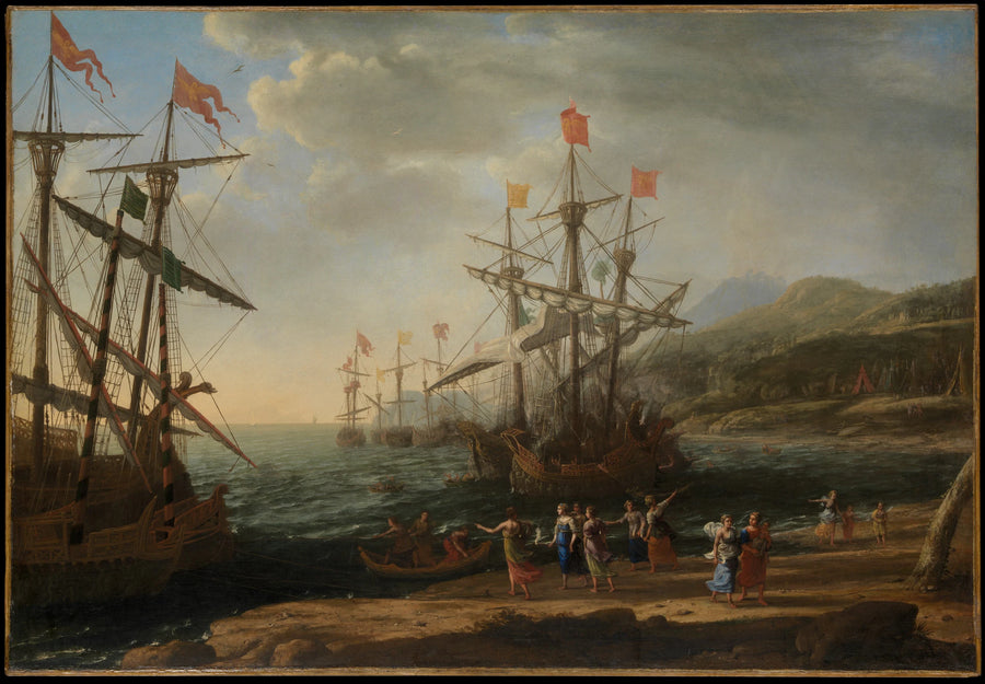 Les Troyennes mettant le feu à leur flotte - Claude Lorrain (Claude Gellée)
