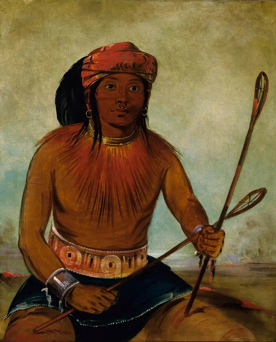 Tul-lock-chísh-ko, boit le jus de la pierre - George Catlin image 1 reproduction d’œuvre d’art à l’huile