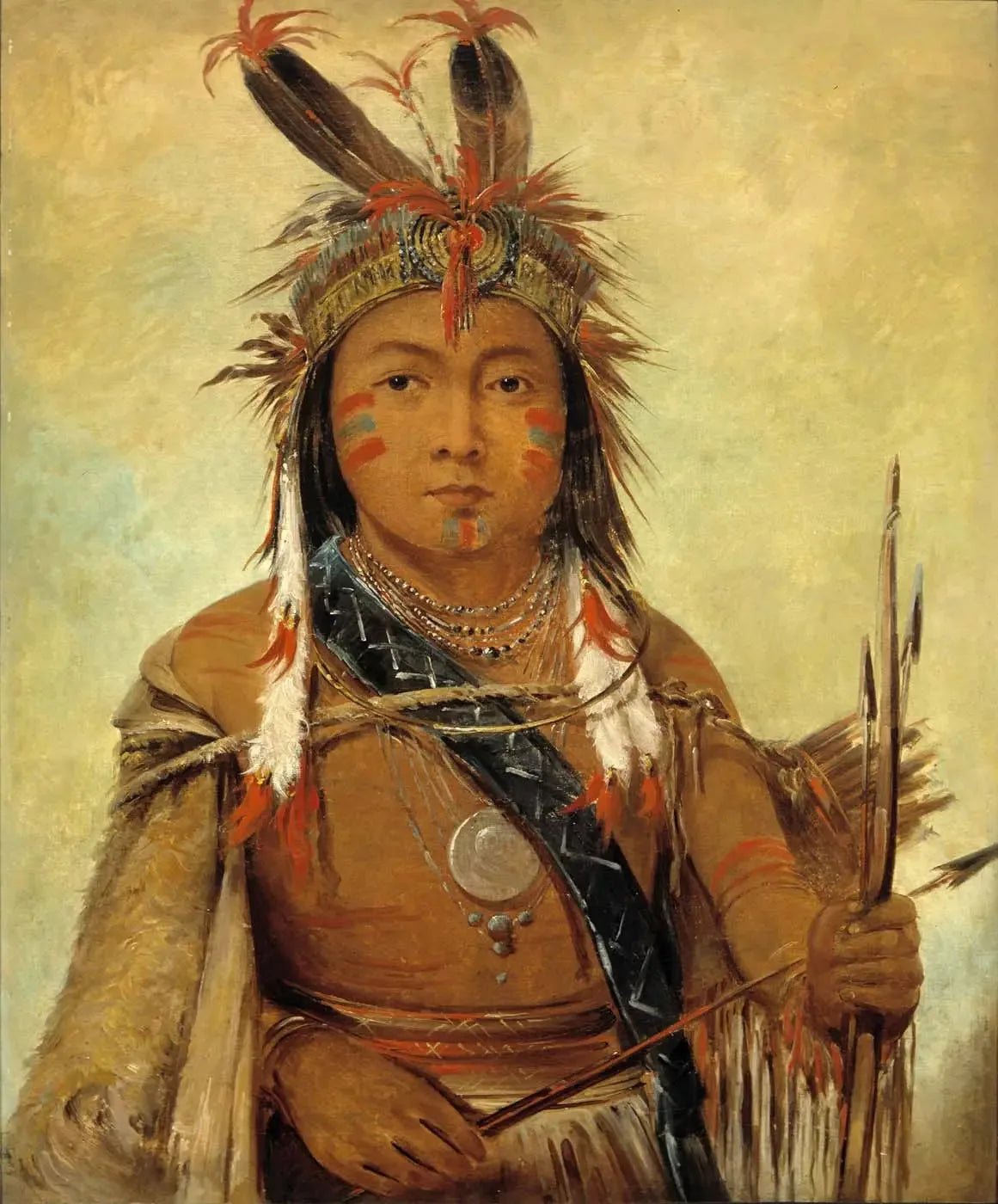 Ud-je-jock, Pélican, un garçon - George Catlin image 1 reproduction de peinture à l’huile