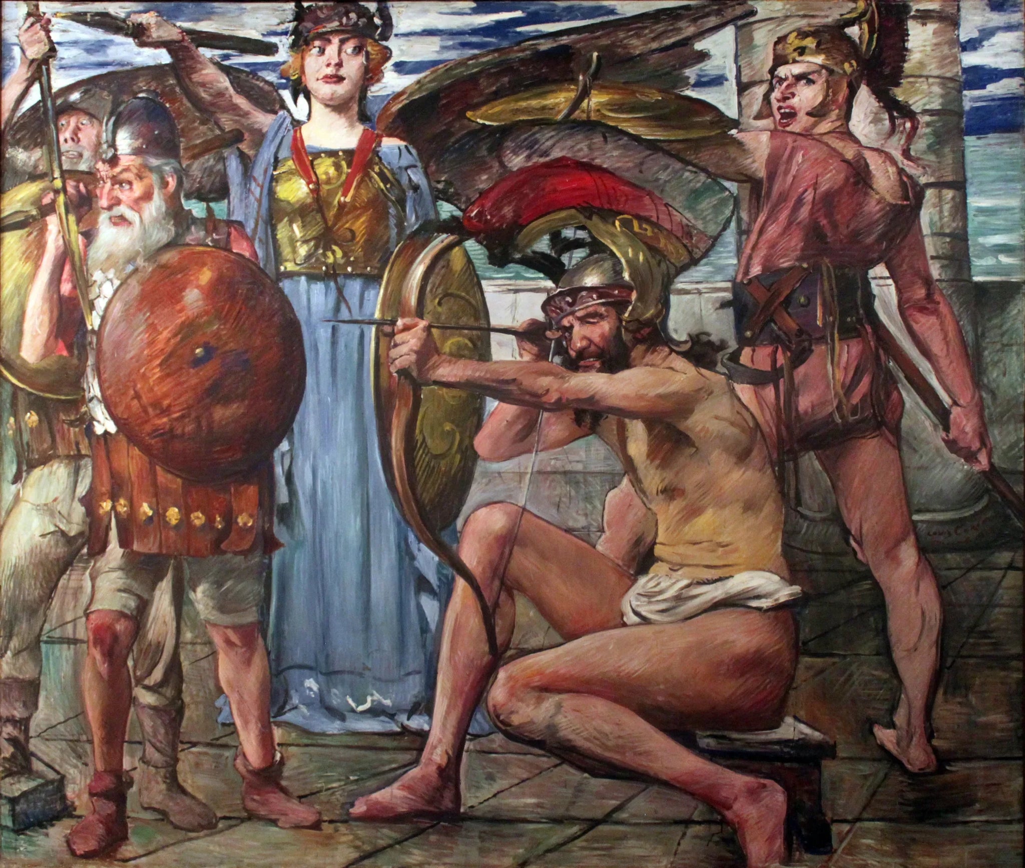 Ulysse combattant les prétendants - Lovis Corinth image 1 reproduction de peinture à l’huile