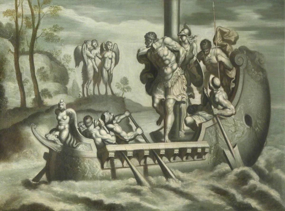 Ulysse et les sirènes - Annibale Carracci image 1 reproduction artisanale de tableau