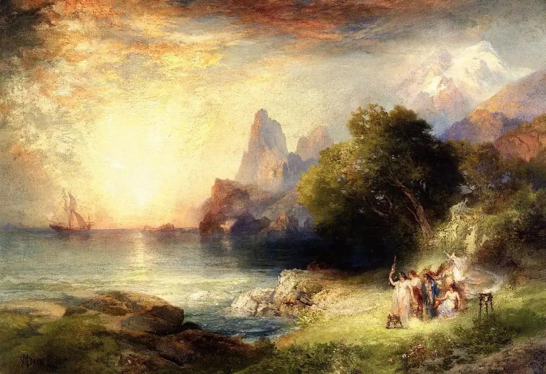 Ulysse et les sirènes - Thomas Moran image 1 reproduction artisanale de tableau