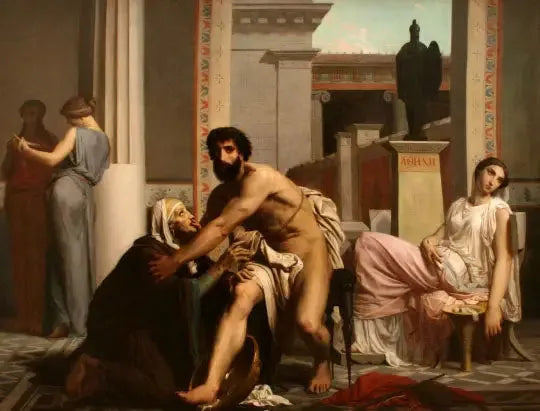 Ulysse reconnu par sa nourrice à son retour de Troie - Bouguereau image 1 reproduction de peinture à l’huile