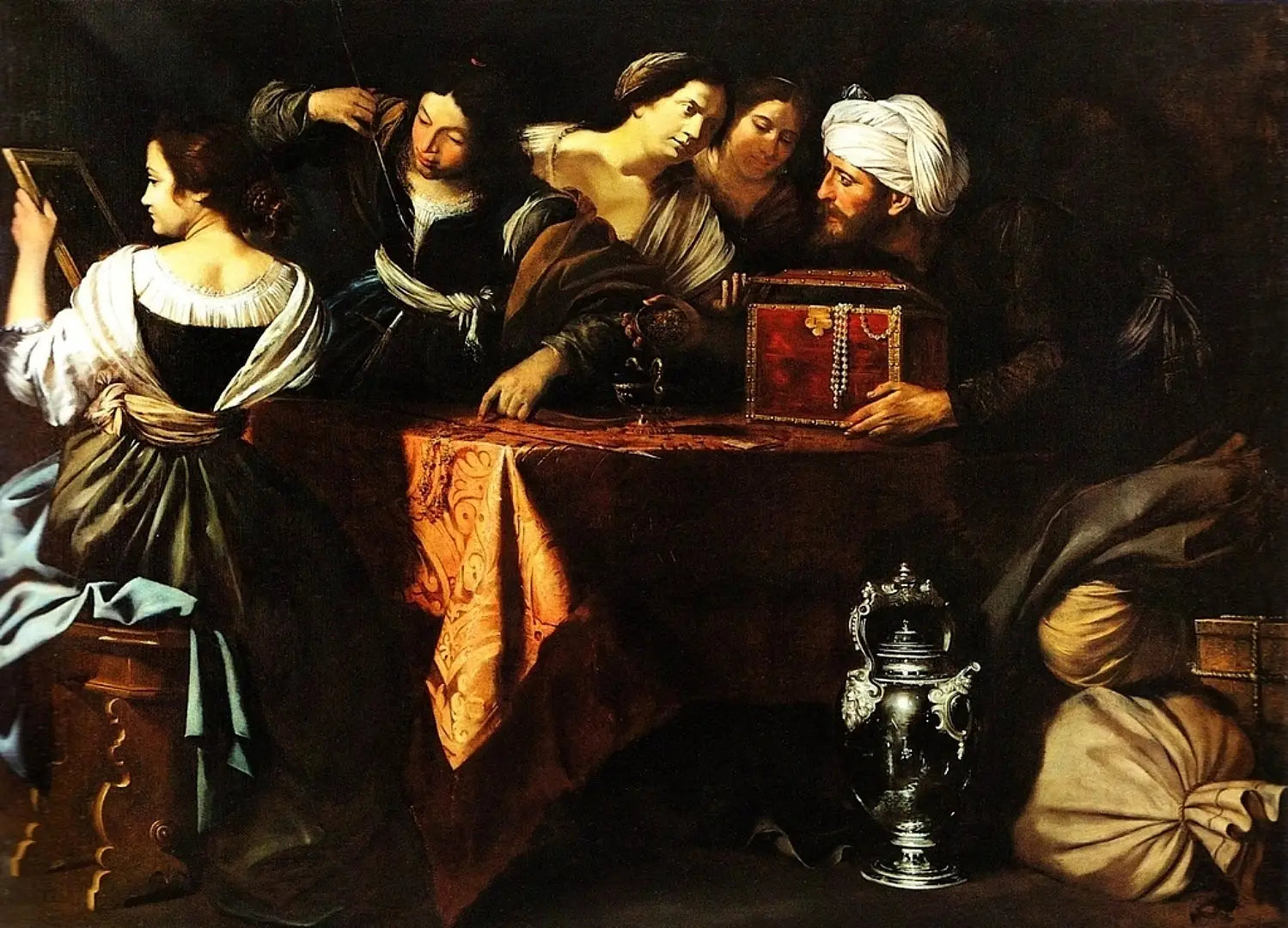 Ulysse remercie Achille parmi les filles de Lycomède - Artemisia Gentileschi image 1 reproduction réalisée par Alpha Reproduction