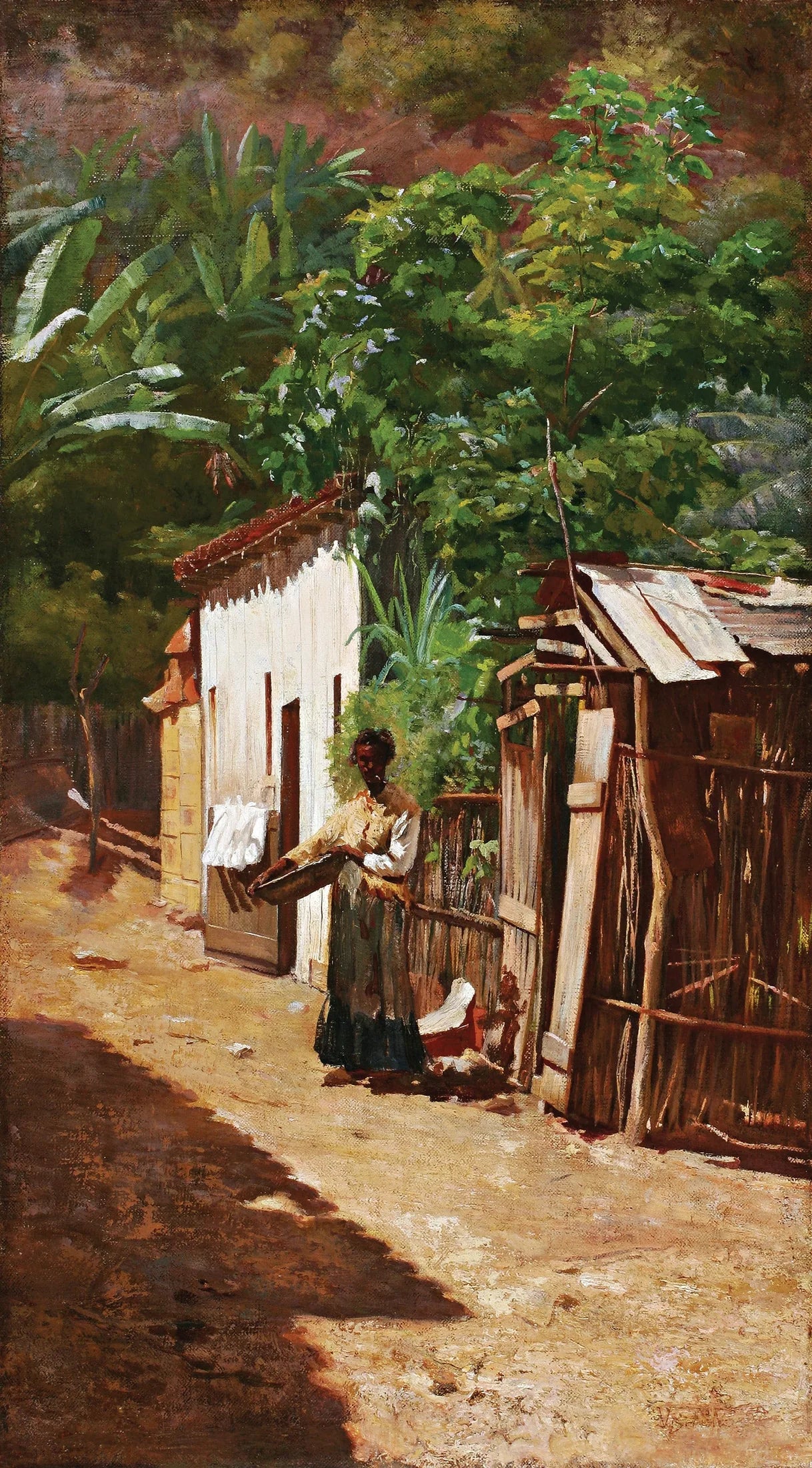 Uma rua da favela - Eliseu Visconti image 1 reproduction de peinture à l’huile