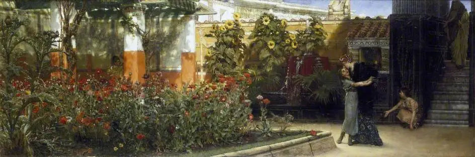 Un accueil chaleureux - Lawrence Alma-Tadema image 1 copie de tableau peinte à la main