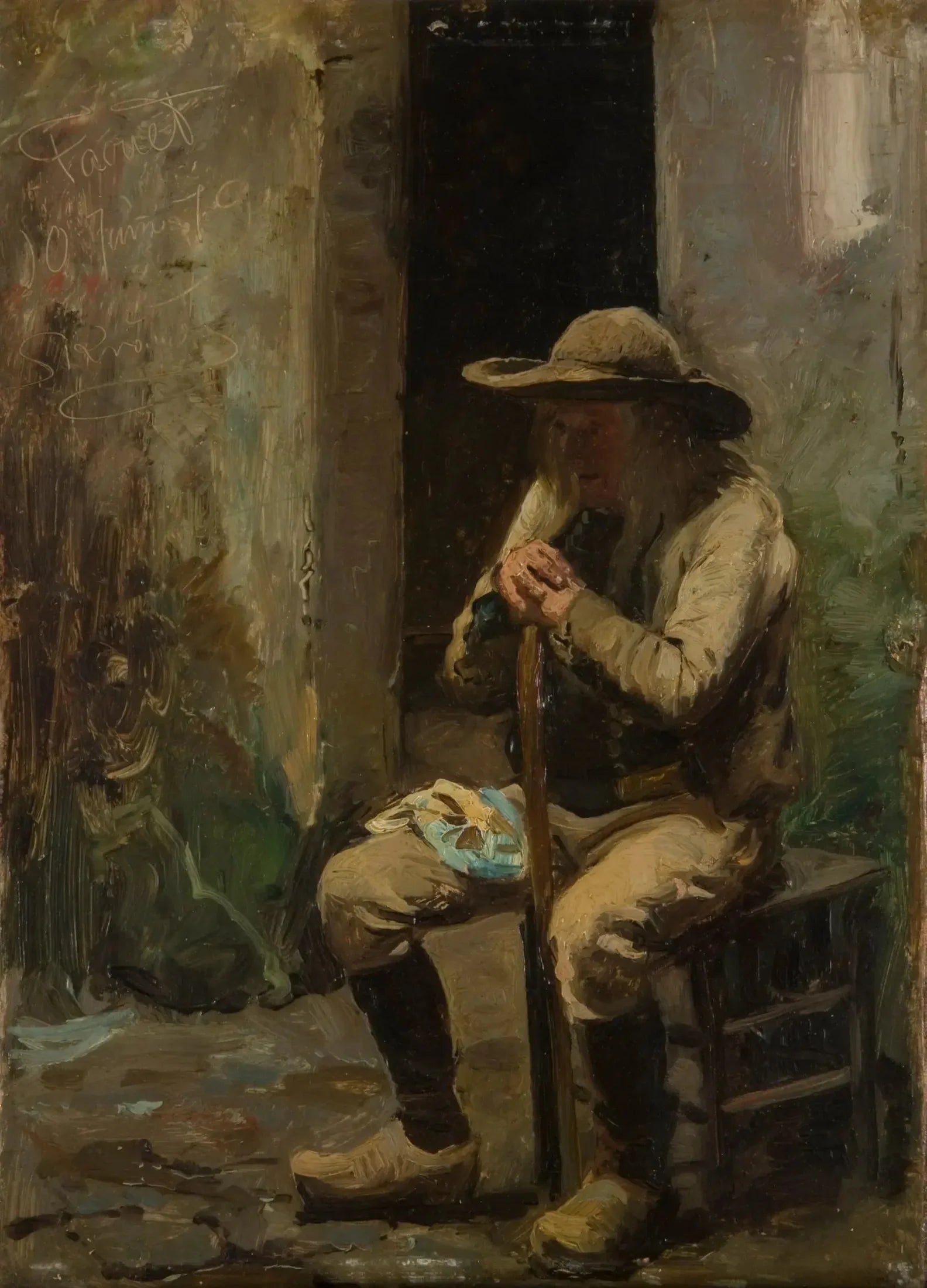 Un agriculteur du Faouet assis - Peder Severin Krøyer image 1 reproduction d’œuvre d’art à l’huile