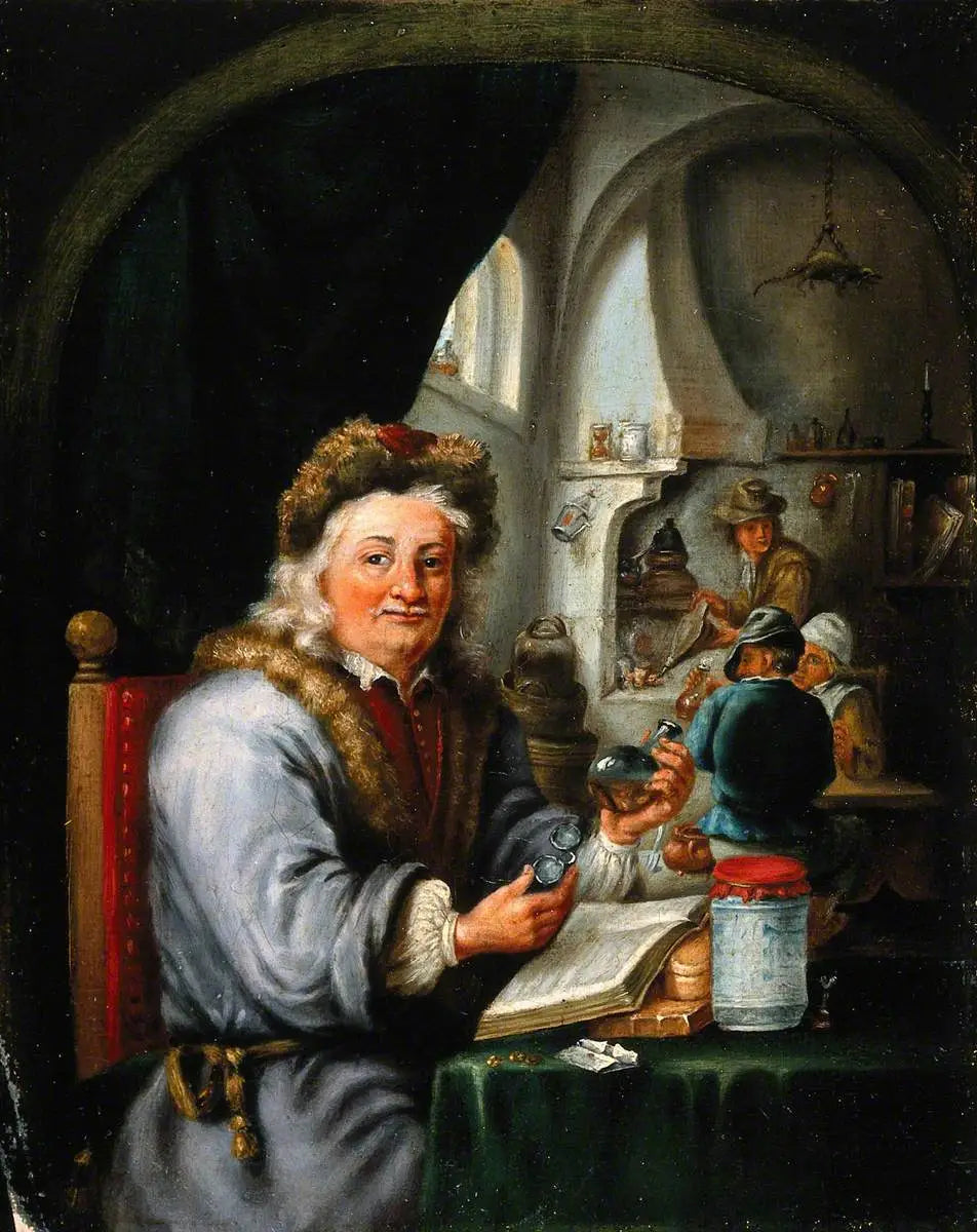 Un alchimiste dans son laboratoire - David Teniers le Jeune image 1 reproduction d’œuvre d’art à l’huile