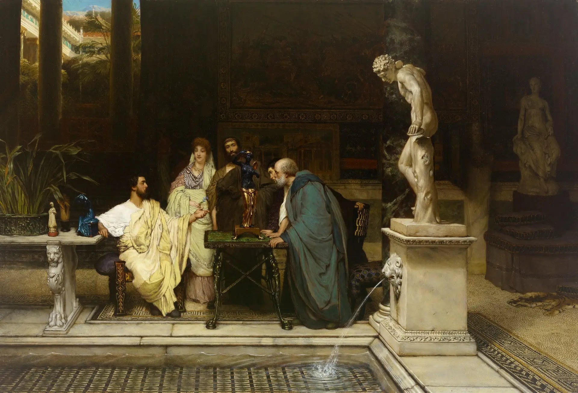 Un amateur d'art - Lawrence Alma-Tadema image 1 copie peinte à la main à l’huile
