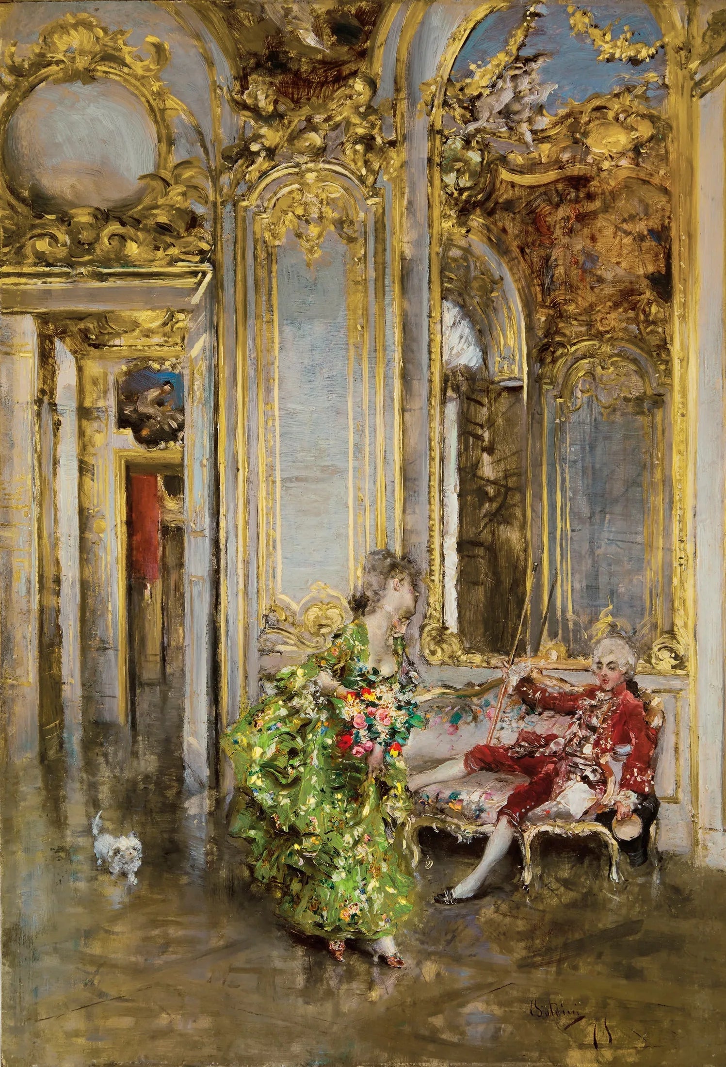 Un ami du marquis - Giovanni Boldini image 1 copie peinte à la main à l’huile