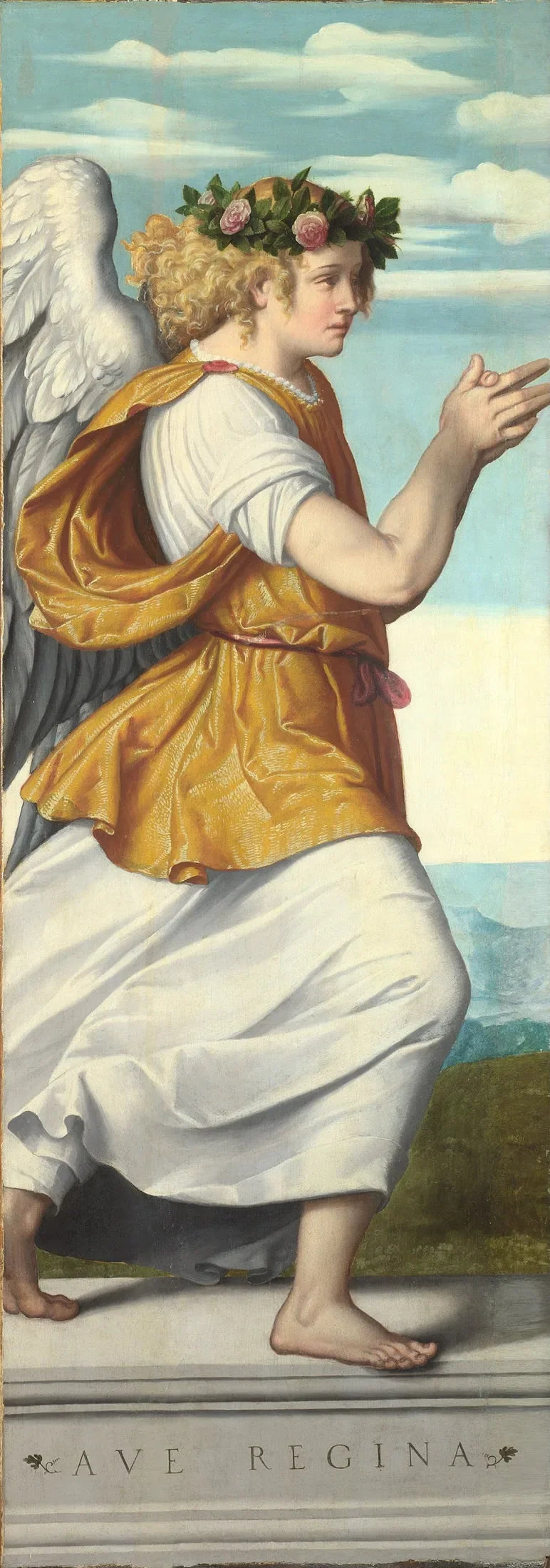 Un ange adorateur - Alessandro Bonvicino image 1 reproduction de peinture à l’huile