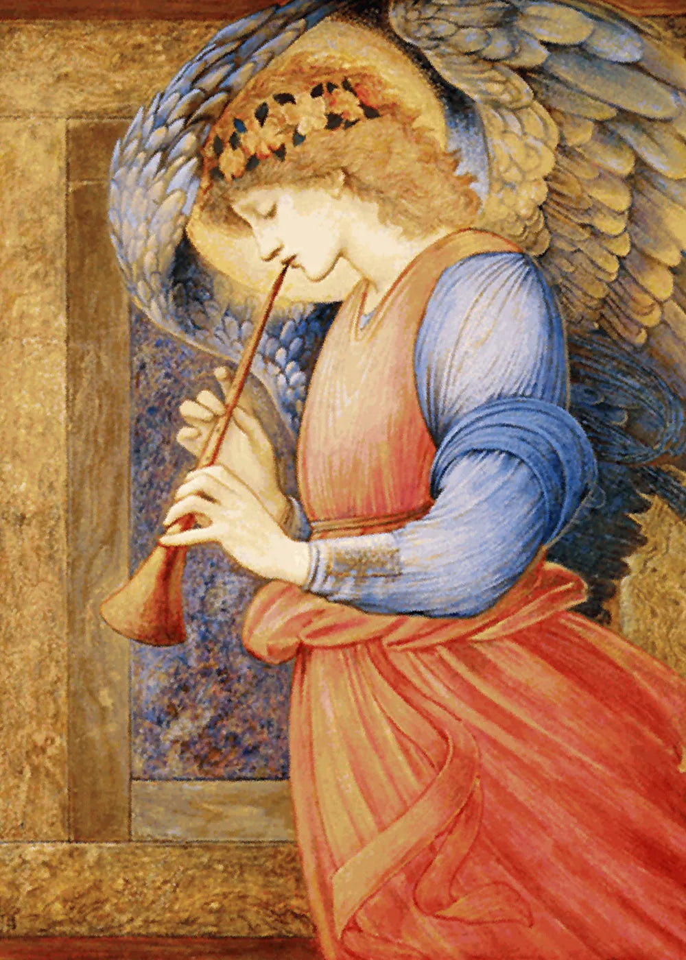 Un ange jouant du flageolet - Edward Burne-Jones image 1 reproduction réalisée par Alpha Reproduction