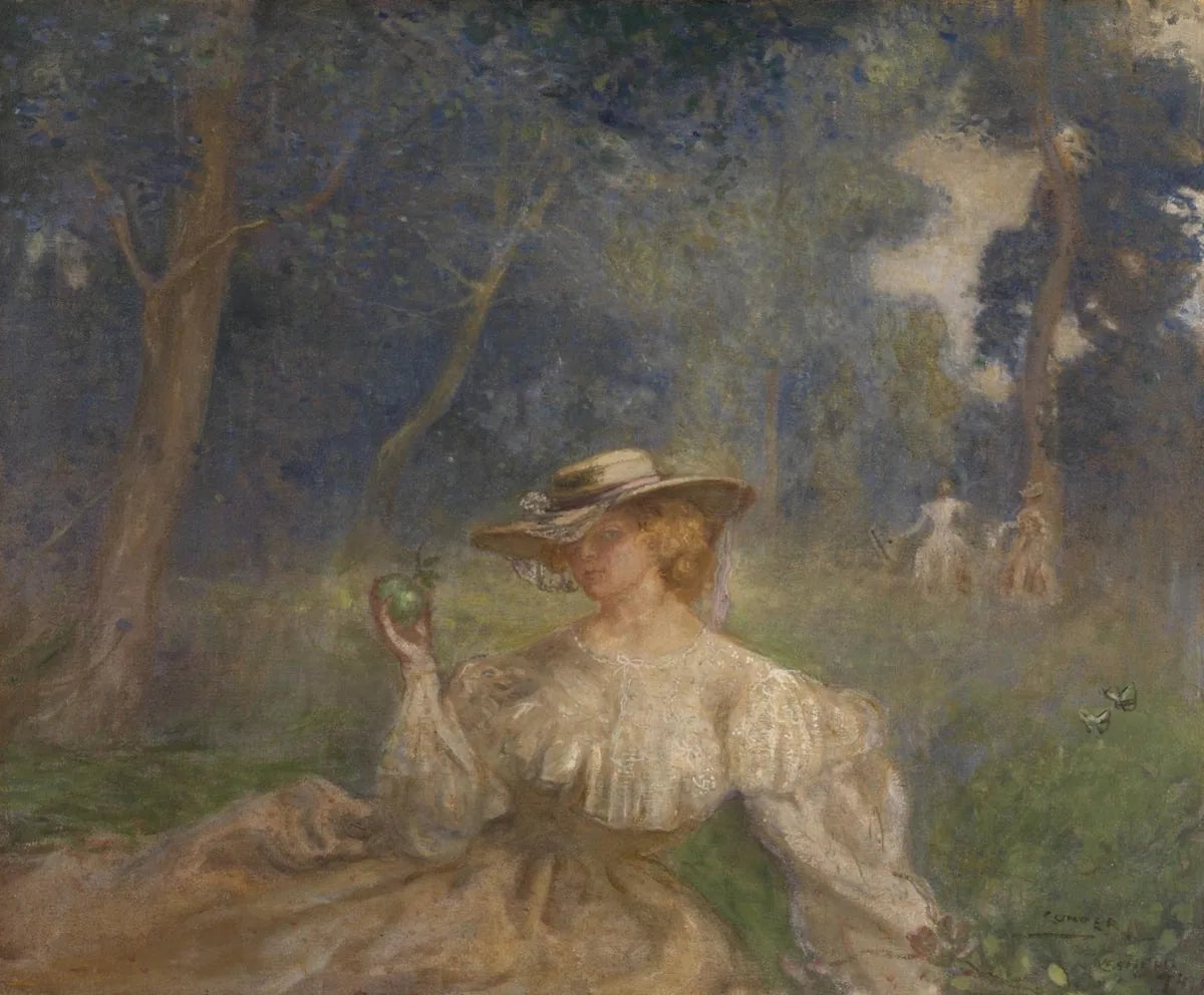 Un après-midi d'été : La pomme verte - Charles Conder image 1 tableau peint à l’huile sur toile