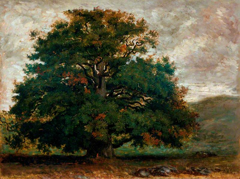 Un arbre dans la forêt de Fontainebleau - Théodore Rousseau image 1 tableau peint à l’huile sur toile