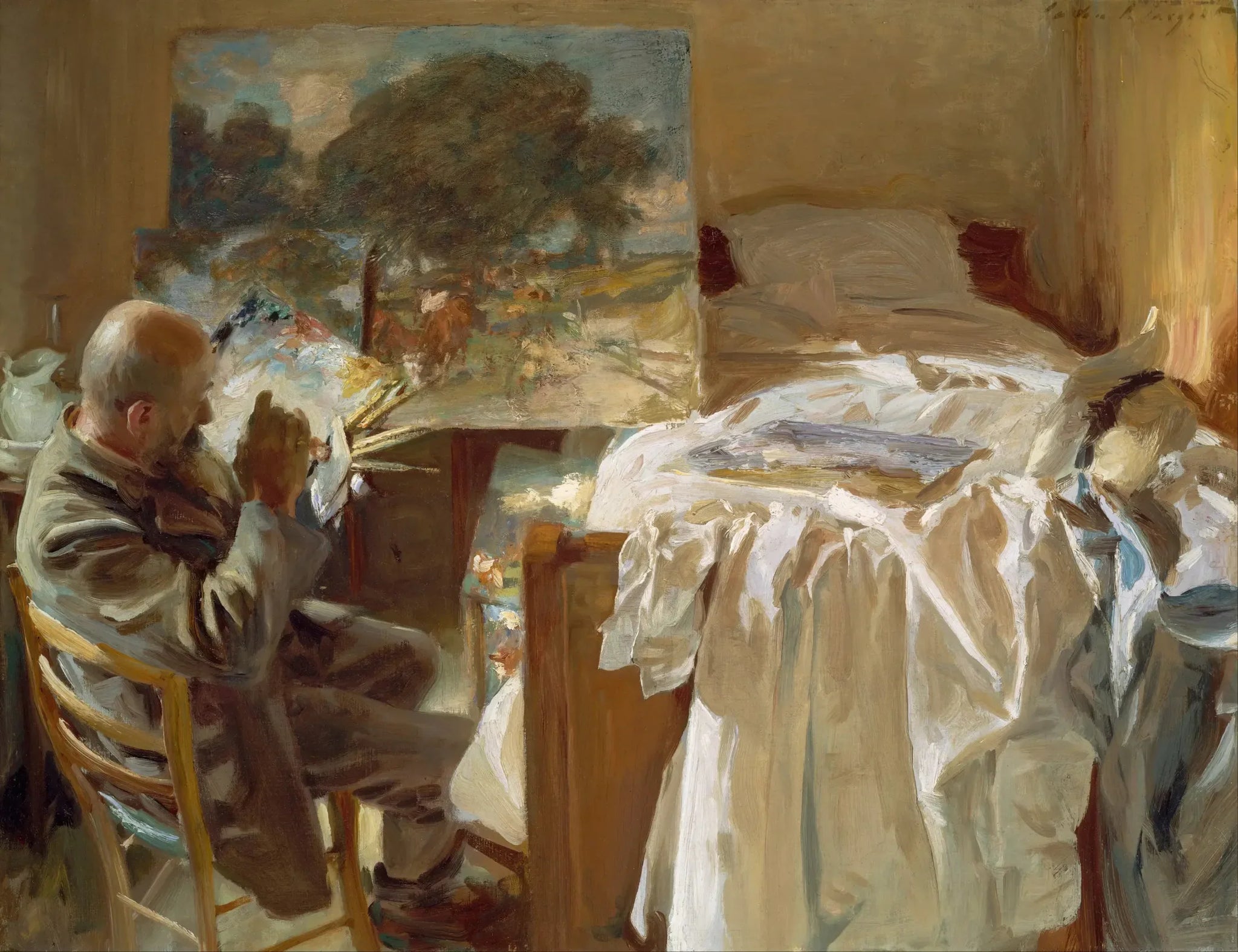 Un artiste dans son atelier - John Singer Sargent image 1 reproduction d’œuvre d’art à l’huile