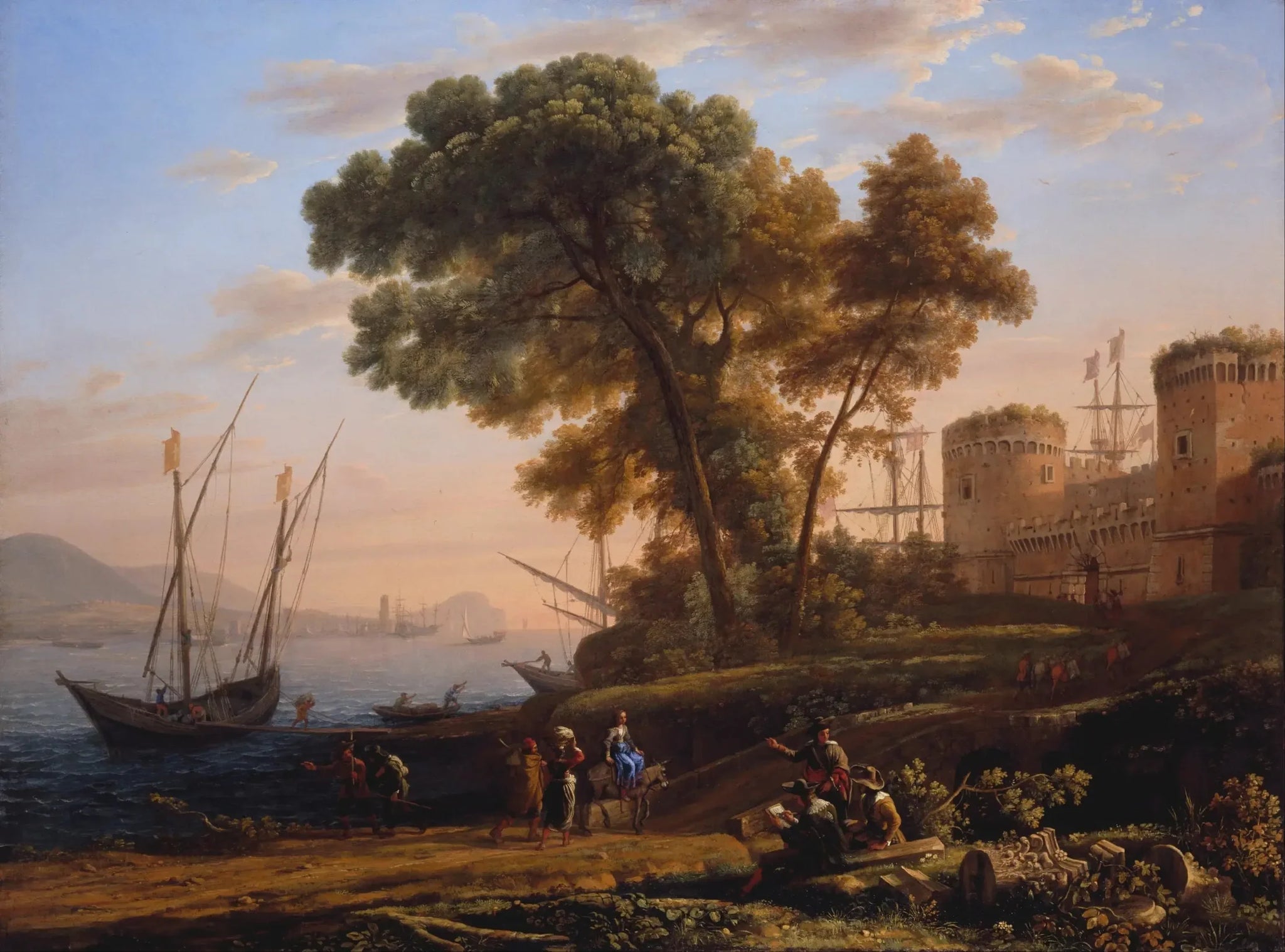 Un artiste étudiant à partir de la nature - Claude Lorrain image 1 copie peinte à la main à l’huile