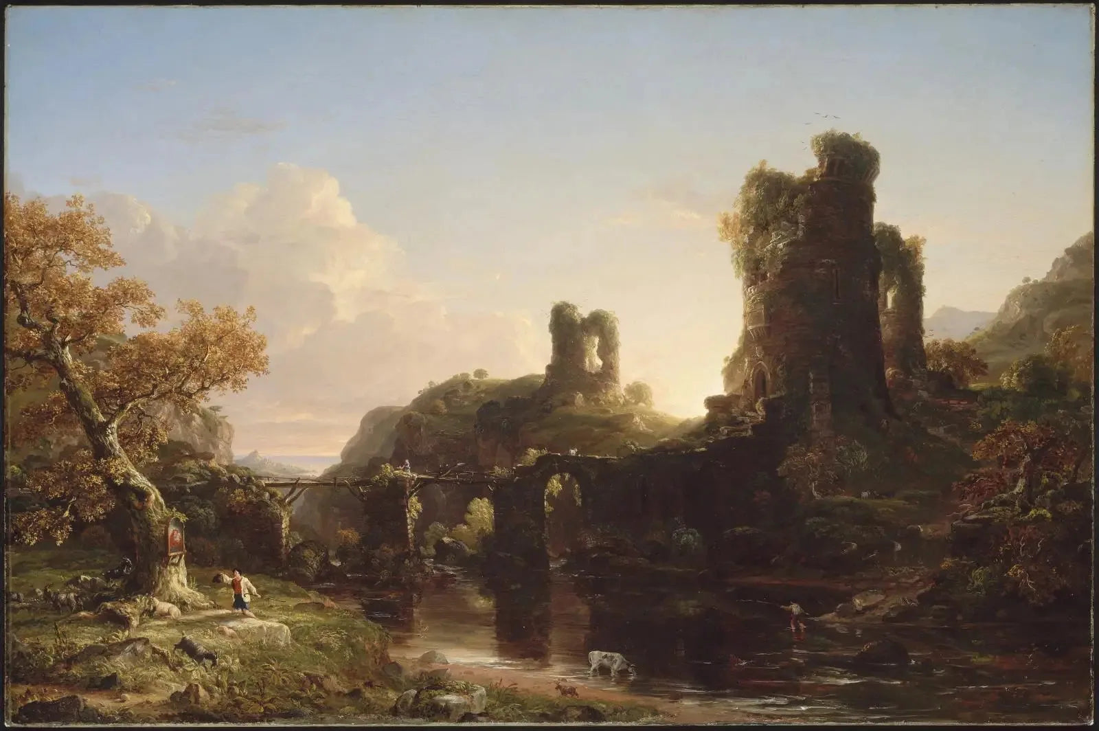 Un automne italien - Thomas Cole image 1 reproduction d’œuvre d’art à l’huile