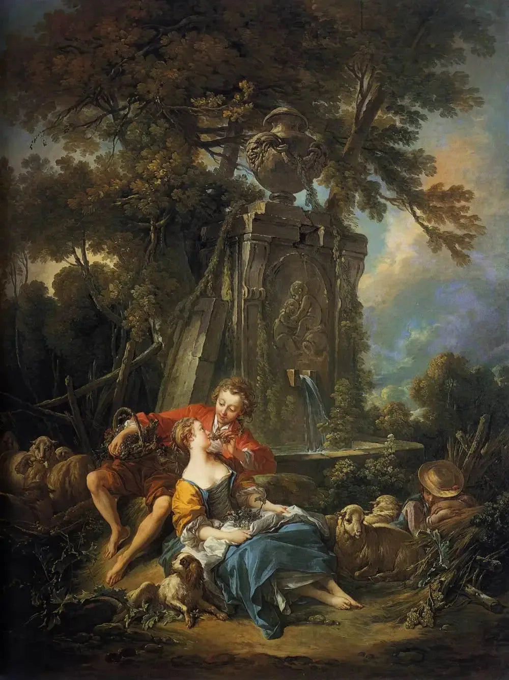 Un automne pastoral - François Boucher image 1 reproduction d’œuvre d’art à l’huile