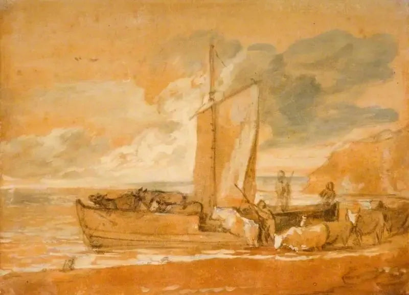 Un bac à bétail - Thomas Gainsborough image 1 copie de tableau peinte à la main