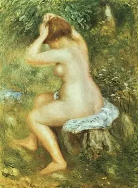 Un baigneur - Pierre-Auguste Renoir image 1 copie peinte à la main à l’huile