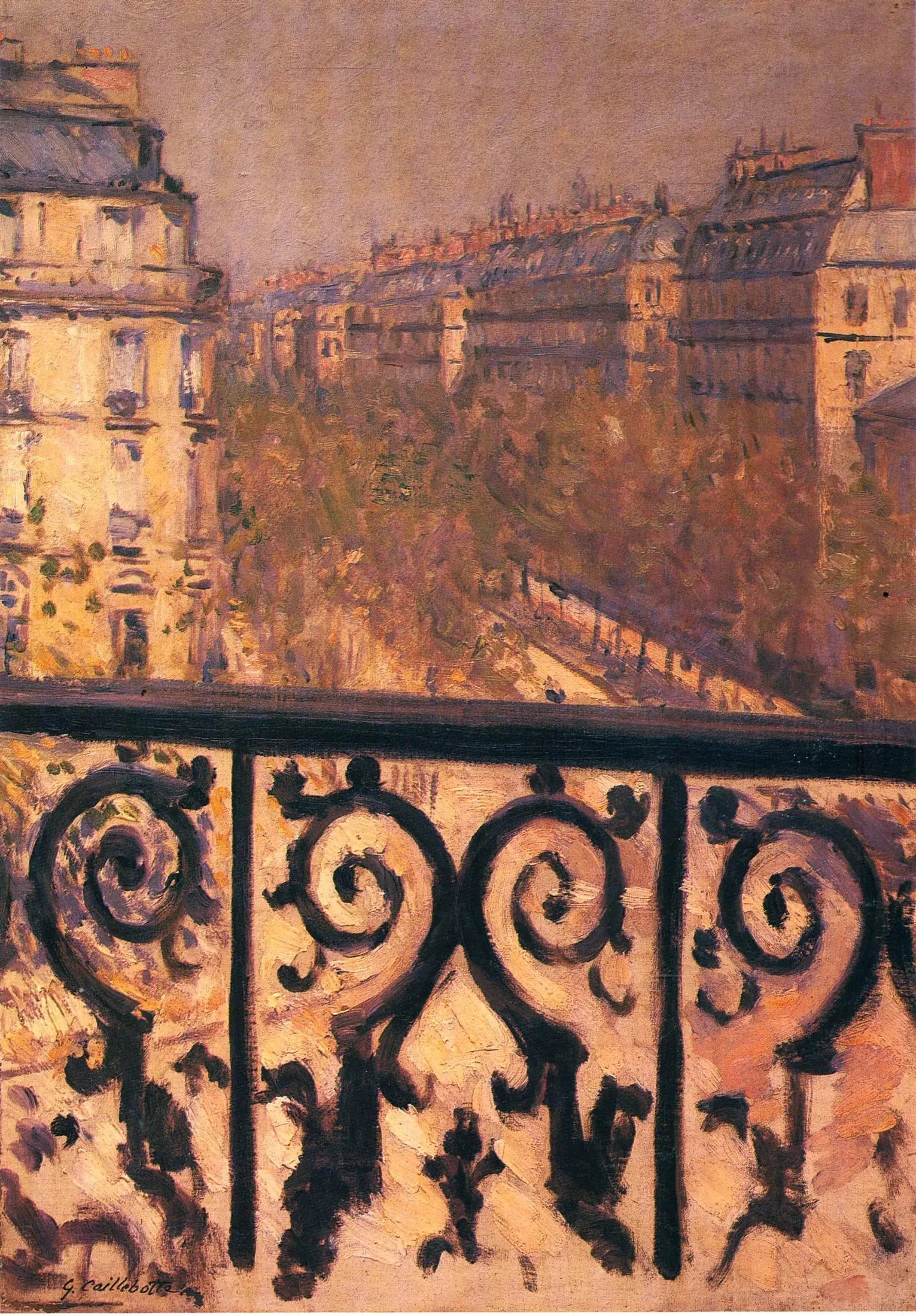 Un balcon à Paris - Gustave Caillebotte image 1 tableau peint à l’huile sur toile