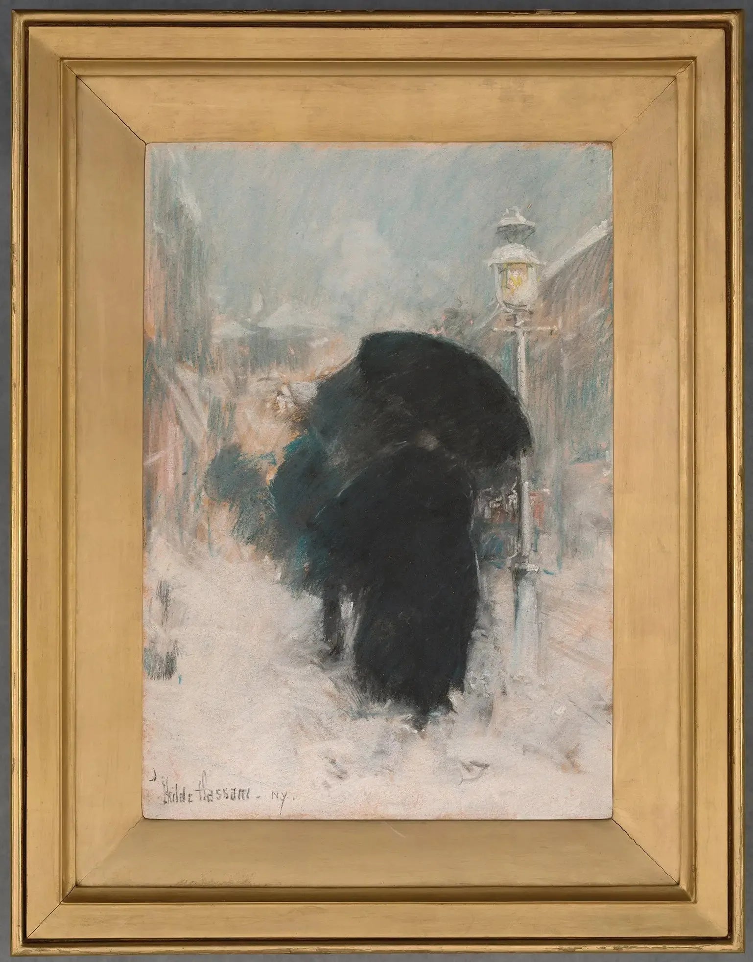 Un blizzard à New York - Childe Hassam image 1 tableau peint à l’huile sur toile