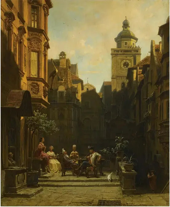 UN BON POTIN - Carl Spitzweg image 1 copie de tableau peinte à la main