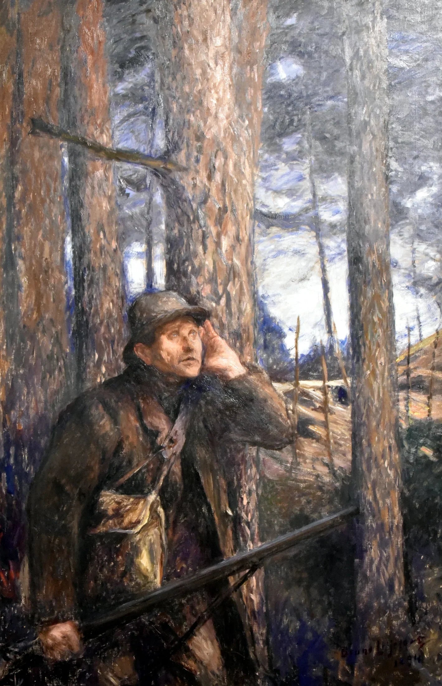 Un braconnier - Bruno Liljefors image 1 reproduction artisanale de tableau
