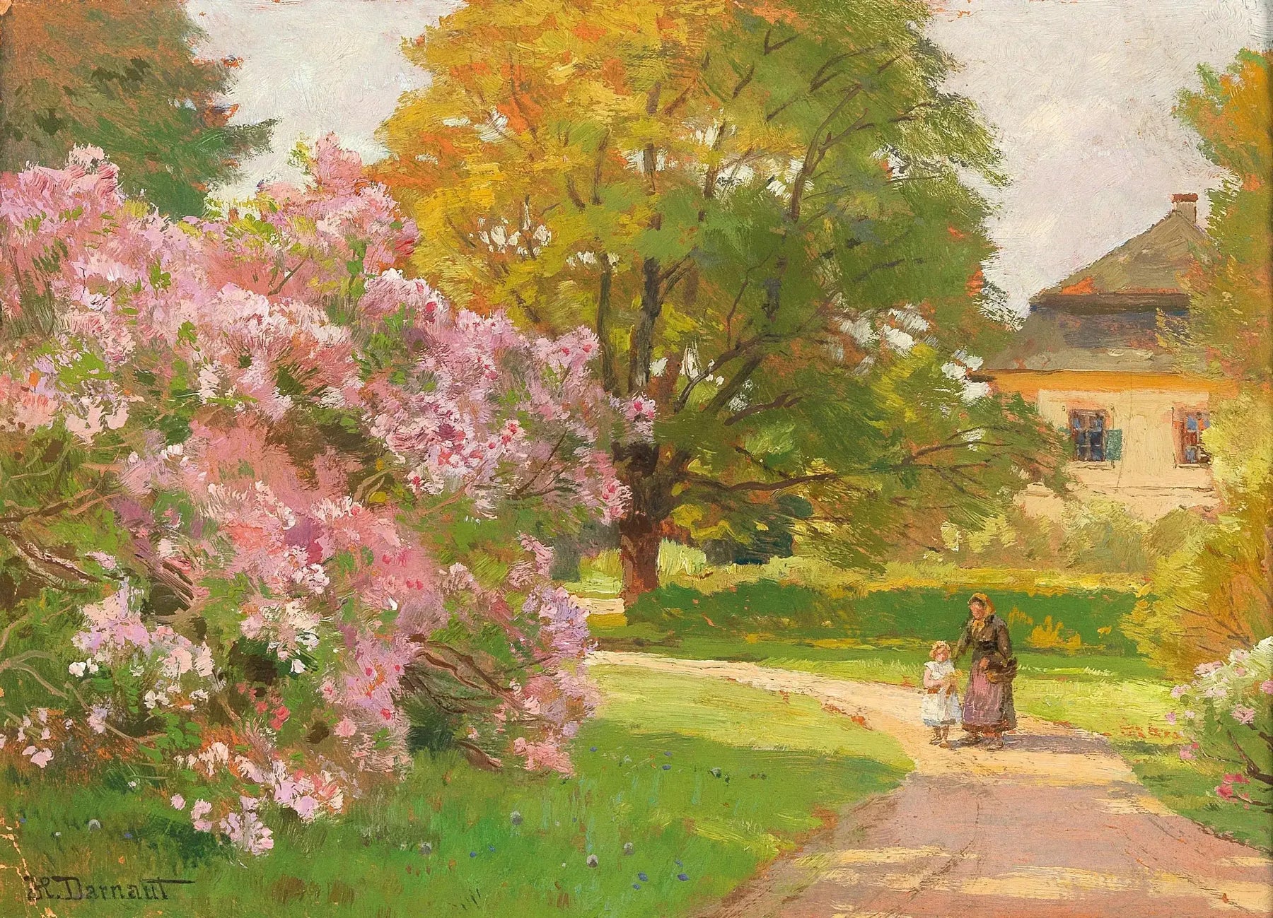 Un buisson en fleurs - Hugo Darnaut image 1 reproduction artisanale de tableau