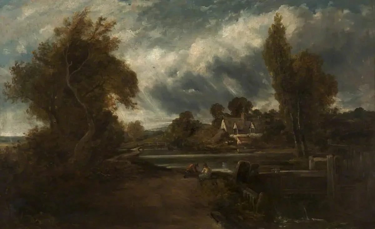 Un cadenas sur la Stour - John Constable image 1 reproduction artisanale de tableau