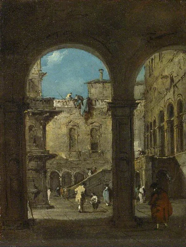 Un caprice architectural - Francesco Guardi image 1 reproduction artisanale de tableau