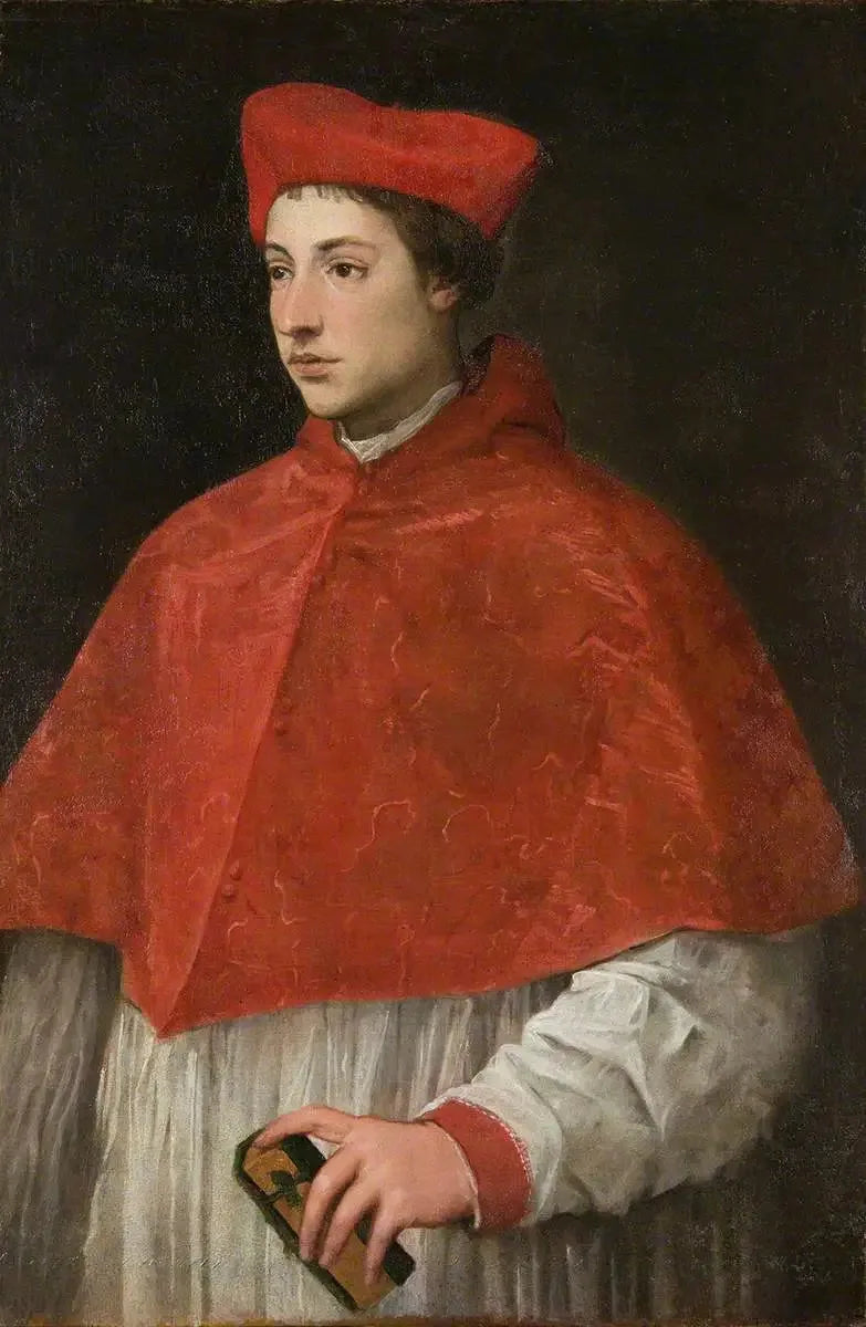 Un cardinal inconnu - Titian image 1 tableau peint à l’huile sur toile