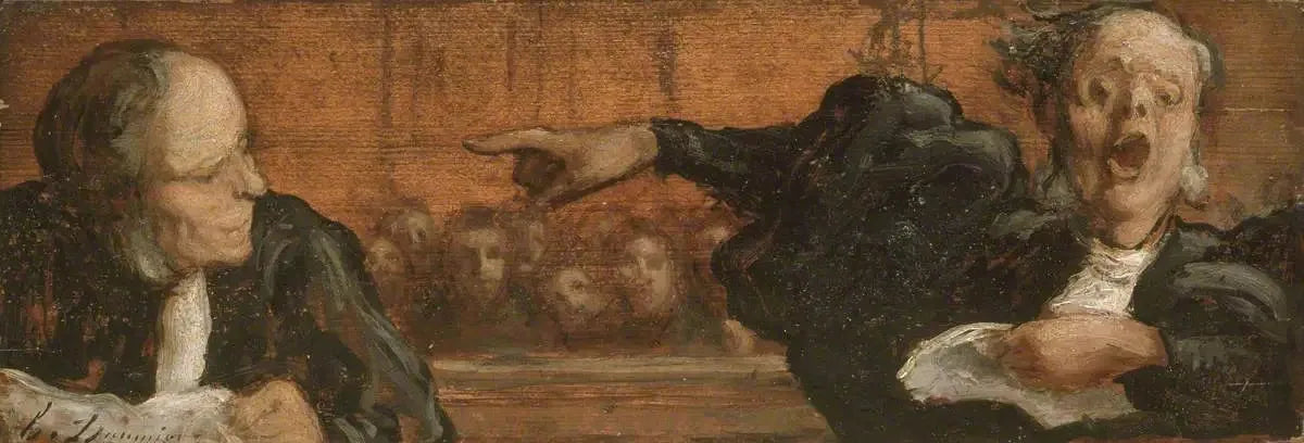 Un cas célèbre - Honoré Daumier image 1 reproduction de peinture à l’huile