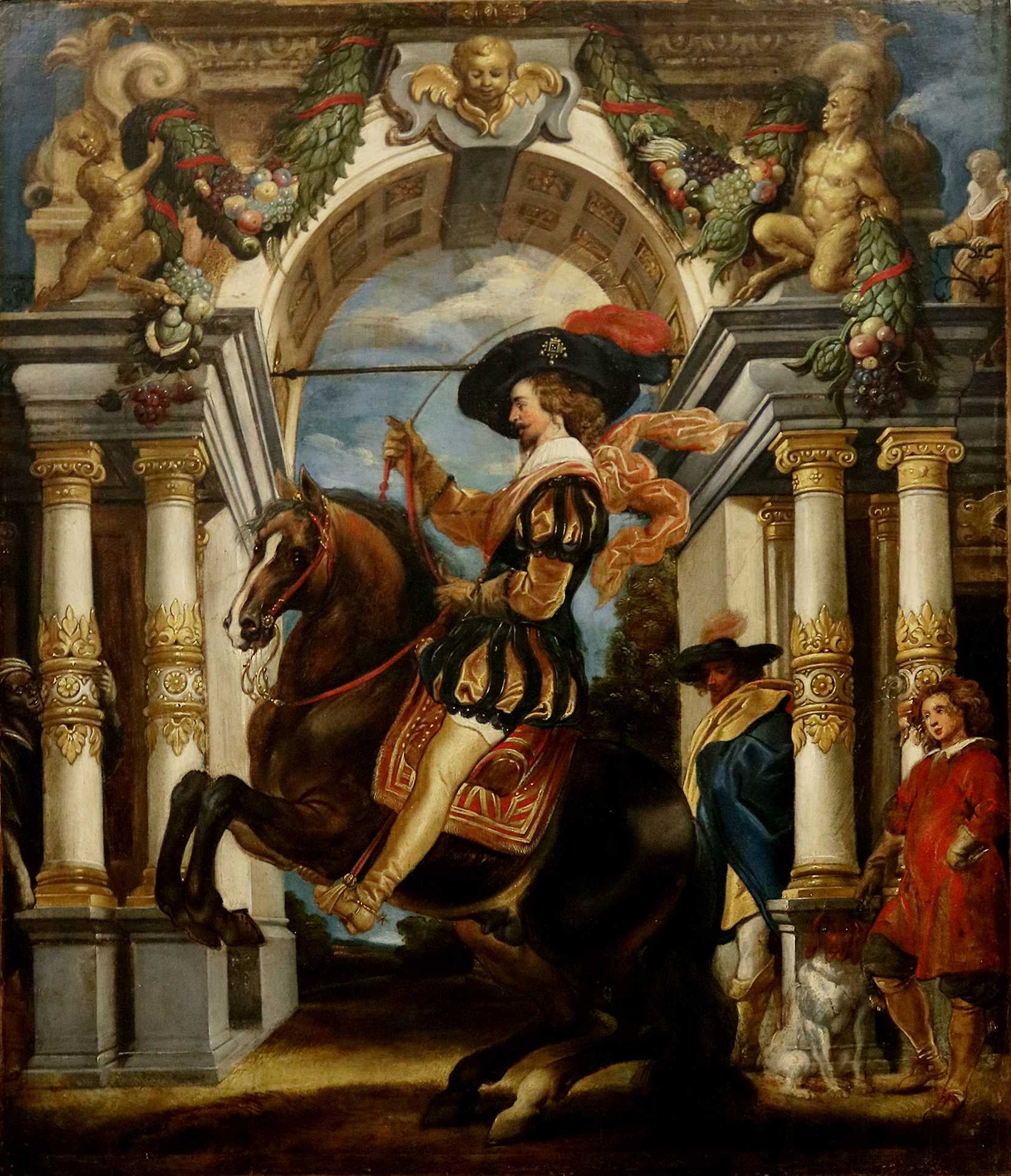 Un cavalier exécutant la levade - Jacob Jordaens image 1 copie peinte à la main à l’huile
