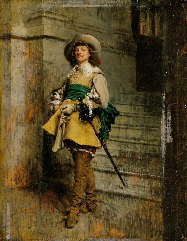 Un Cavalier : L'époque de Louis XIII - Ernest Meissonier image 1 reproduction artisanale de tableau