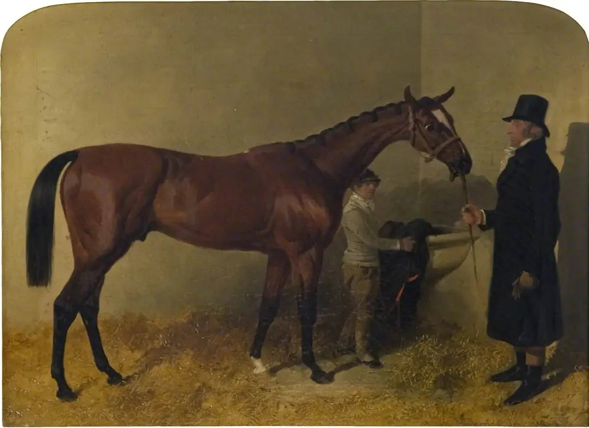 Un cheval de course bai dans un box - John Frederick Herring, Sr. image 1 copie peinte à la main à l’huile