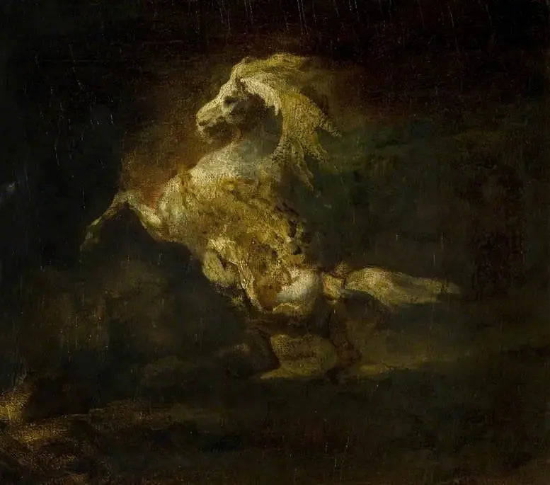 Un cheval gris cabré - Théodore Géricault